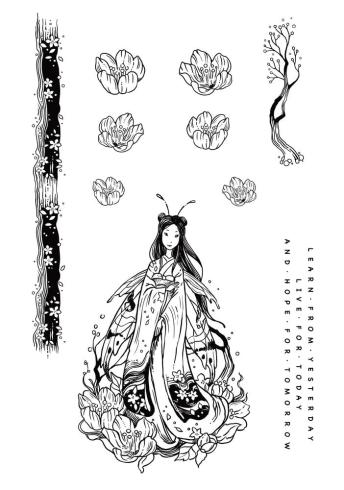 Katkin Krafts - Stempelset "Cherry Blossom" Clear Stamps
