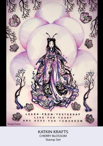 Katkin Krafts - Stempelset "Cherry Blossom" Clear Stamps