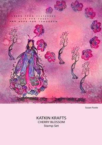 Katkin Krafts - Stempelset "Cherry Blossom" Clear Stamps