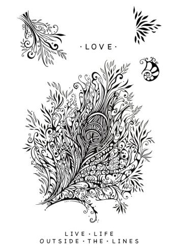 Katkin Krafts - Stempelset "Plume" Clear Stamps