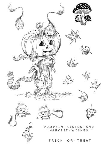 Katkin Krafts - Stempelset "Trick Or Treat" Clear Stamps