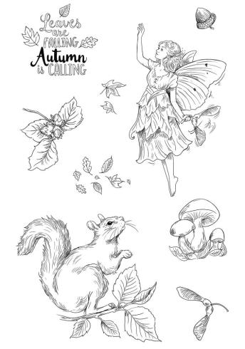 Katkin Krafts - Stempelset "Autumn Fairy" Clear Stamps