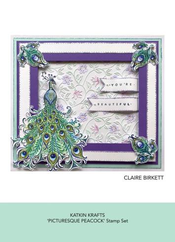Katkin Krafts - Stempelset "Picturesque Peacock" Clear Stamps