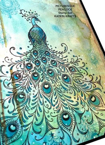 Katkin Krafts - Stempelset "Picturesque Peacock" Clear Stamps