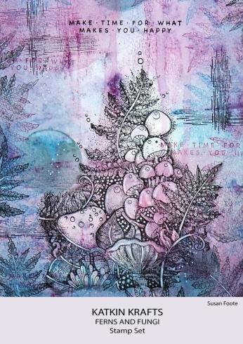 Katkin Krafts - Stempelset "Ferns and Fungi" Clear Stamps