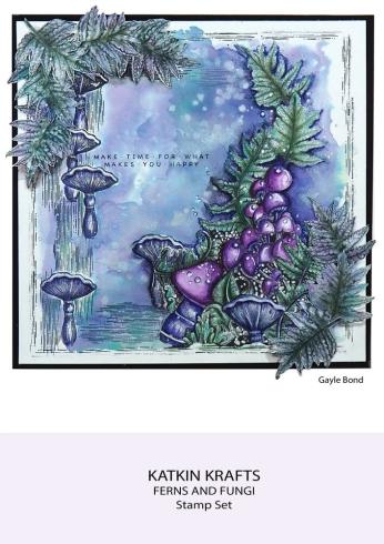 Katkin Krafts - Stempelset "Ferns and Fungi" Clear Stamps