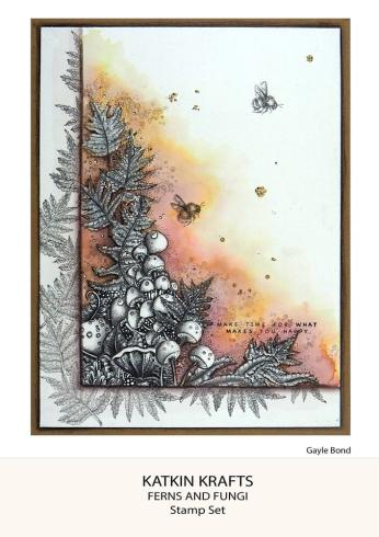 Katkin Krafts - Stempelset "Ferns and Fungi" Clear Stamps