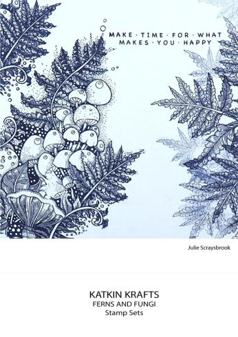 Katkin Krafts - Stempelset "Ferns and Fungi" Clear Stamps