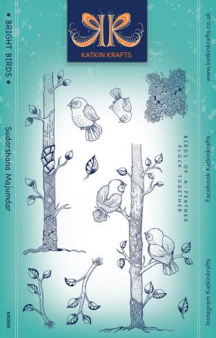 Katkin Krafts - Stempelset "Bright Birds" Clear Stamps