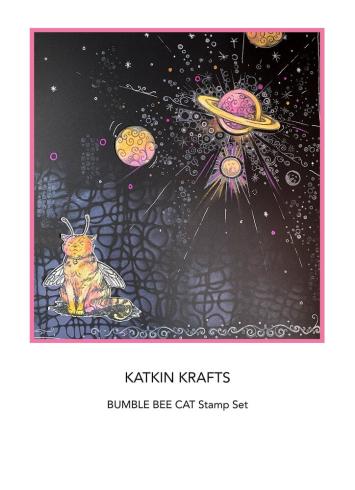 Katkin Krafts - Stempelset "Bumblebee Cat" Clear Stamps