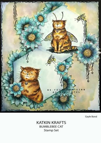 Katkin Krafts - Stempelset "Bumblebee Cat" Clear Stamps