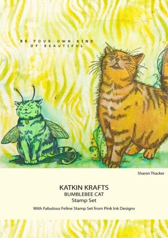 Katkin Krafts - Stempelset "Bumblebee Cat" Clear Stamps