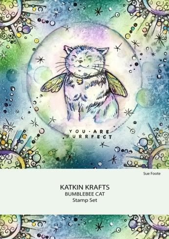 Katkin Krafts - Stempelset "Bumblebee Cat" Clear Stamps