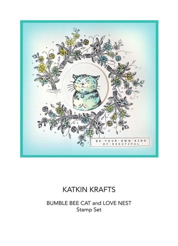 Katkin Krafts - Stempelset "Bumblebee Cat" Clear Stamps