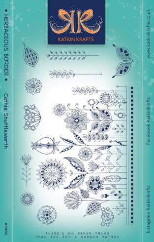 Katkin Krafts - Stempelset "Herbaceous Border" Clear Stamps