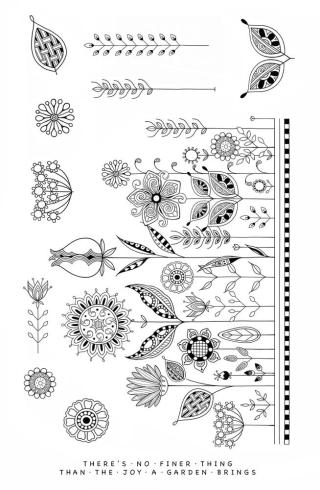 Katkin Krafts - Stempelset "Herbaceous Border" Clear Stamps