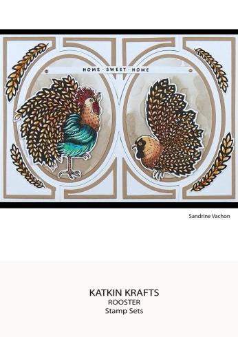 Katkin Krafts - Stempelset "The Roosters" Clear Stamps