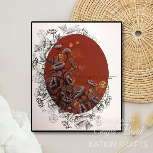 Katkin Krafts - Stempelset "Poppy Power" Clear Stamps