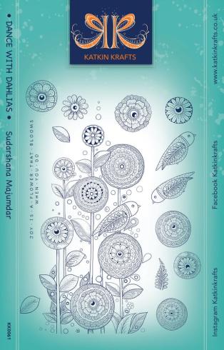 Katkin Krafts - Stempelset "Dance With Dahlias" Clear Stamps