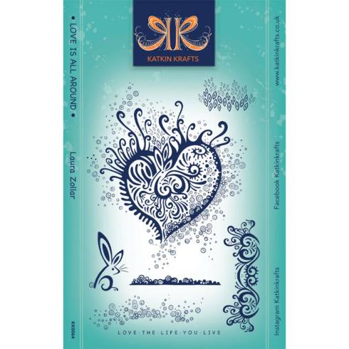 Katkin Krafts - Stempelset "Love Is All Around" Clear Stamps