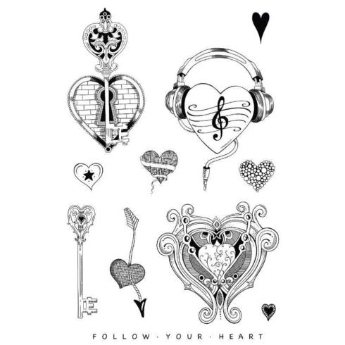 Katkin Krafts - Stempelset "Wild Hearts" Clear Stamps