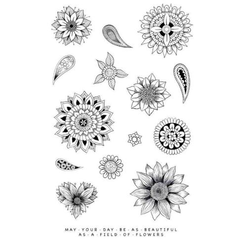 Katkin Krafts - Stempelset "Full Bloom" Clear Stamps