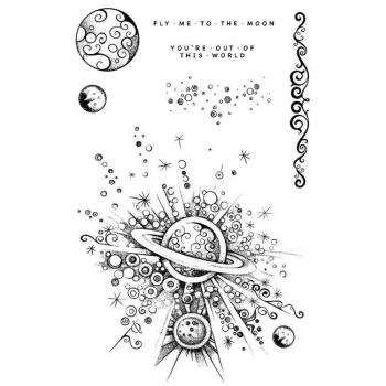 Katkin Krafts - Stempelset "Fly Me To The Moon" Clear Stamps