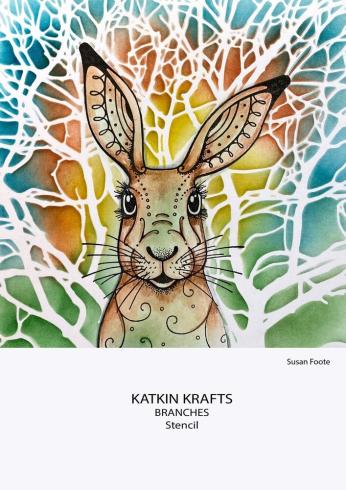 Katkin Krafts - Schablone 7x7 Inch "Branches" Stencil 