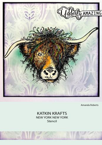 Katkin Krafts - Schablone 7x7 Inch "New York" Stencil 