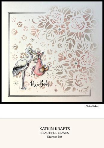 Katkin Krafts - Schablone 7x7 Inch "Romantic Rose" Stencil 