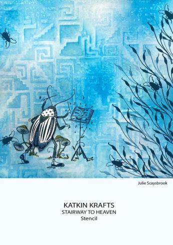 Katkin Krafts - Schablone 7x7 Inch "Stairway To Heaven" Stencil 
