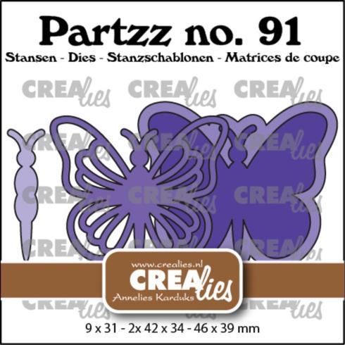 Crealies - Stanzschablone "No. 91 Butterfly A Large" Partzz Dies