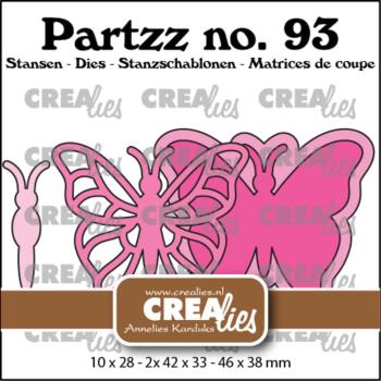 Crealies - Stanzschablone "No. 93 Butterfly B Large" Partzz Dies