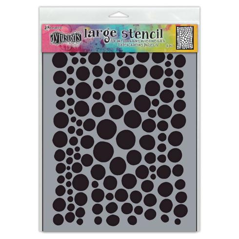 Ranger - Schablone 9x12 Inch ( 1 Inch = 2,54cm ) "Drip Drops" Dylusions Stencil