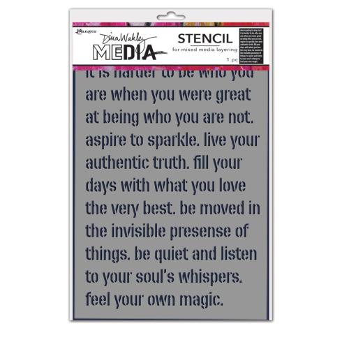 Ranger - Schablone Design by Dina Wakley "Feel Your Magic" Media Stencil