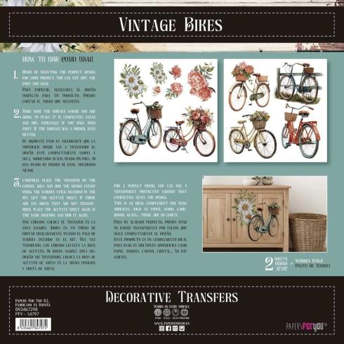 Papers For you - Transfer Aufkleber "Bikes" Decor Transfers 12x12 Inch