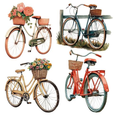 Papers For you - Transfer Aufkleber "Bikes" Decor Transfers 12x12 Inch