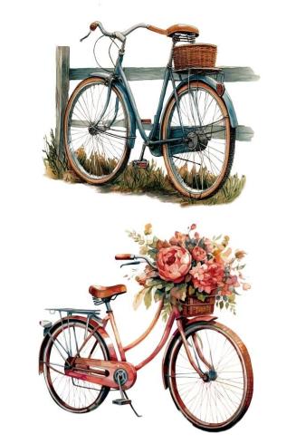 Papers For you - Transfer Aufkleber "Bikes" Decor Transfers 24x35 Inch