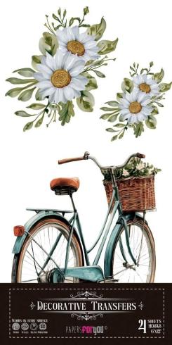 Papers For you - Transfer Aufkleber "Bikes" Decor Transfers 6x12 Inch