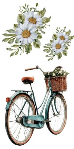 Papers For you - Transfer Aufkleber "Bikes" Decor Transfers 6x12 Inch