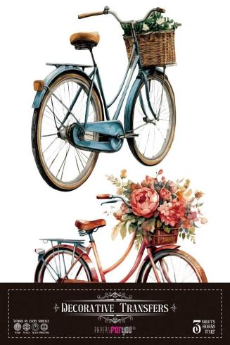 Papers For you - Transfer Aufkleber "Bikes" Decor Transfers 8x12 Inch
