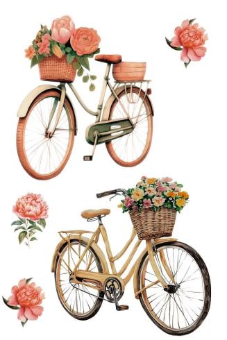 Papers For you - Transfer Aufkleber "Bikes" Decor Transfers 8x12 Inch