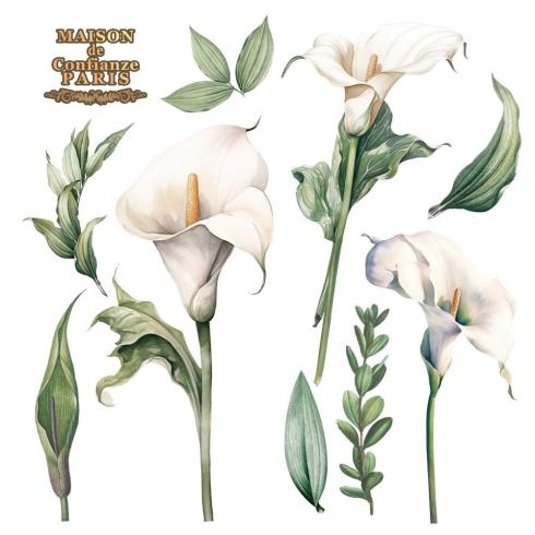 Papers For you - Transfer Aufkleber "Calla Lily" Decor Transfers 12x12 Inch