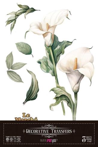 Papers For you - Transfer Aufkleber "Calla Lily" Decor Transfers 8x12 Inch