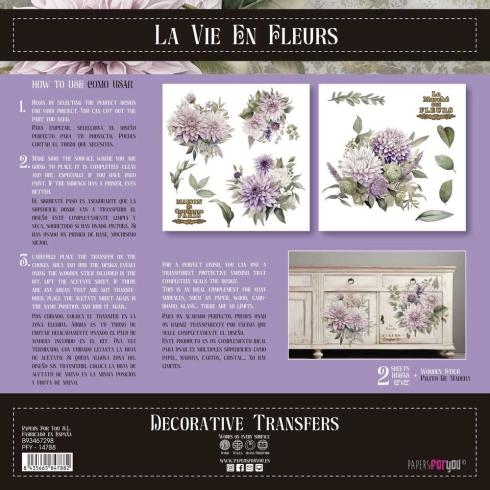 Papers For you - Transfer Aufkleber "Dahlias" Decor Transfers 12x12 Inch