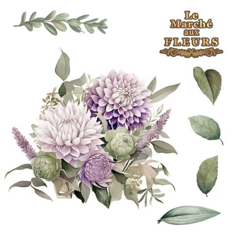 Papers For you - Transfer Aufkleber "Dahlias" Decor Transfers 12x12 Inch