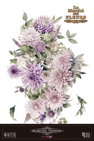 Papers For you - Transfer Aufkleber "Dahlias" Decor Transfers 24x35 Inch