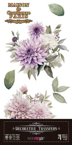 Papers For you - Transfer Aufkleber "Dahlias" Decor Transfers 6x12 Inch