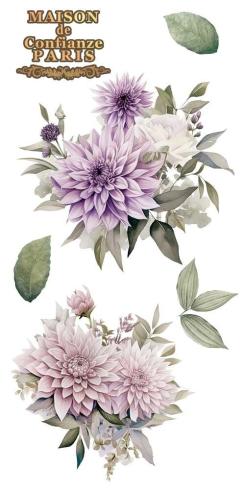 Papers For you - Transfer Aufkleber "Dahlias" Decor Transfers 6x12 Inch