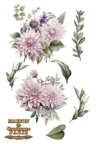 Papers For you - Transfer Aufkleber "Dahlias" Decor Transfers 8x12 Inch